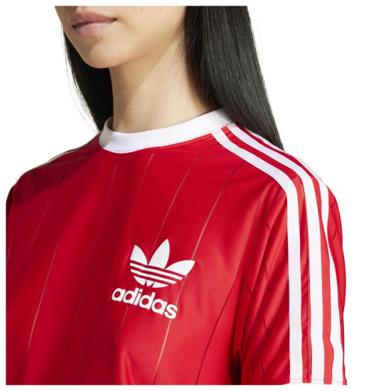 Adidas Γυναικεία κοντομάνικη μπλούζα Adicolor 3-Stripes Pinstripe Tee